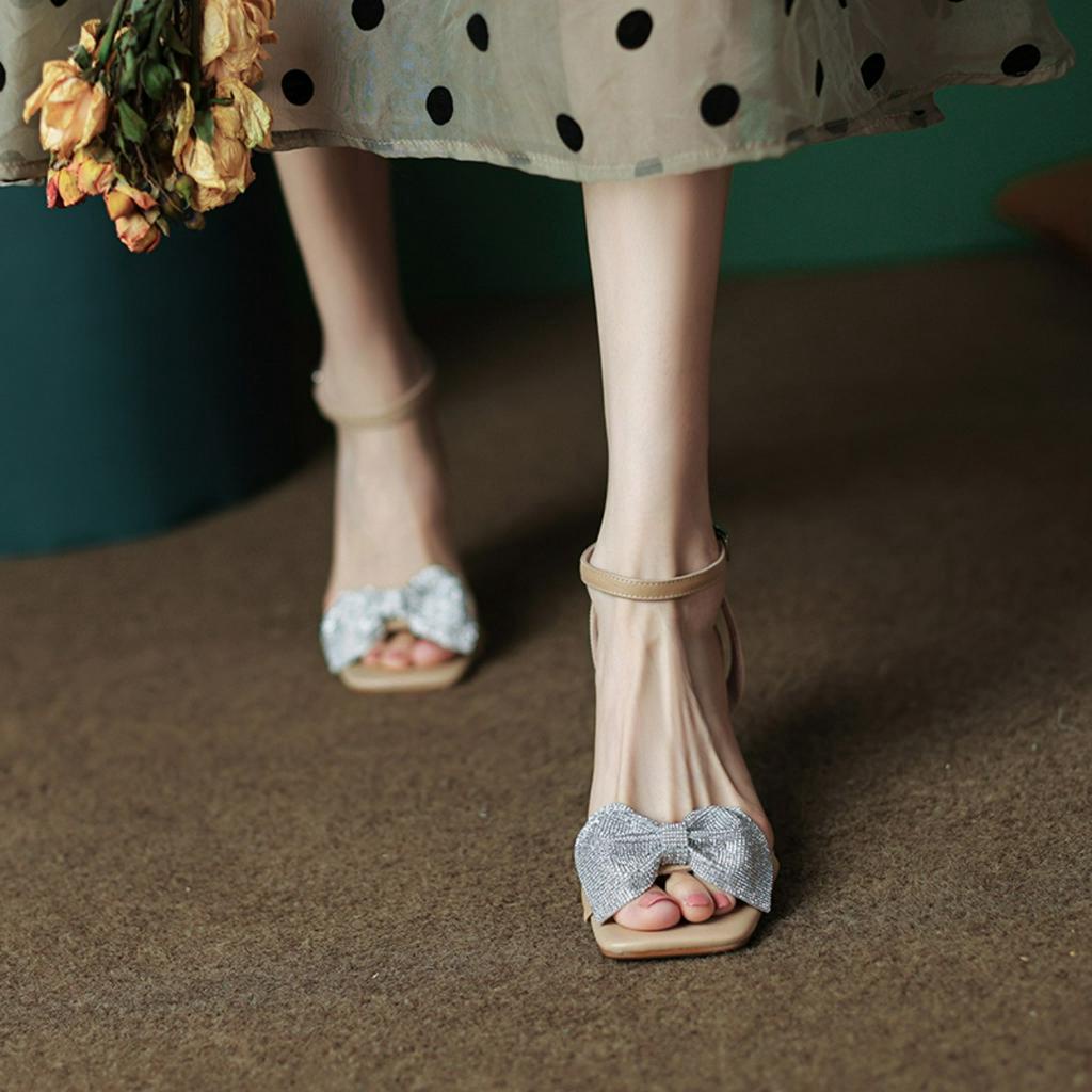 GIÀY SANDAL NỮ SIZE 35-43 NKS97 CÓ 2 MÀU ĐEN, TRẮNG, CAO 7P HOTTREND 2023