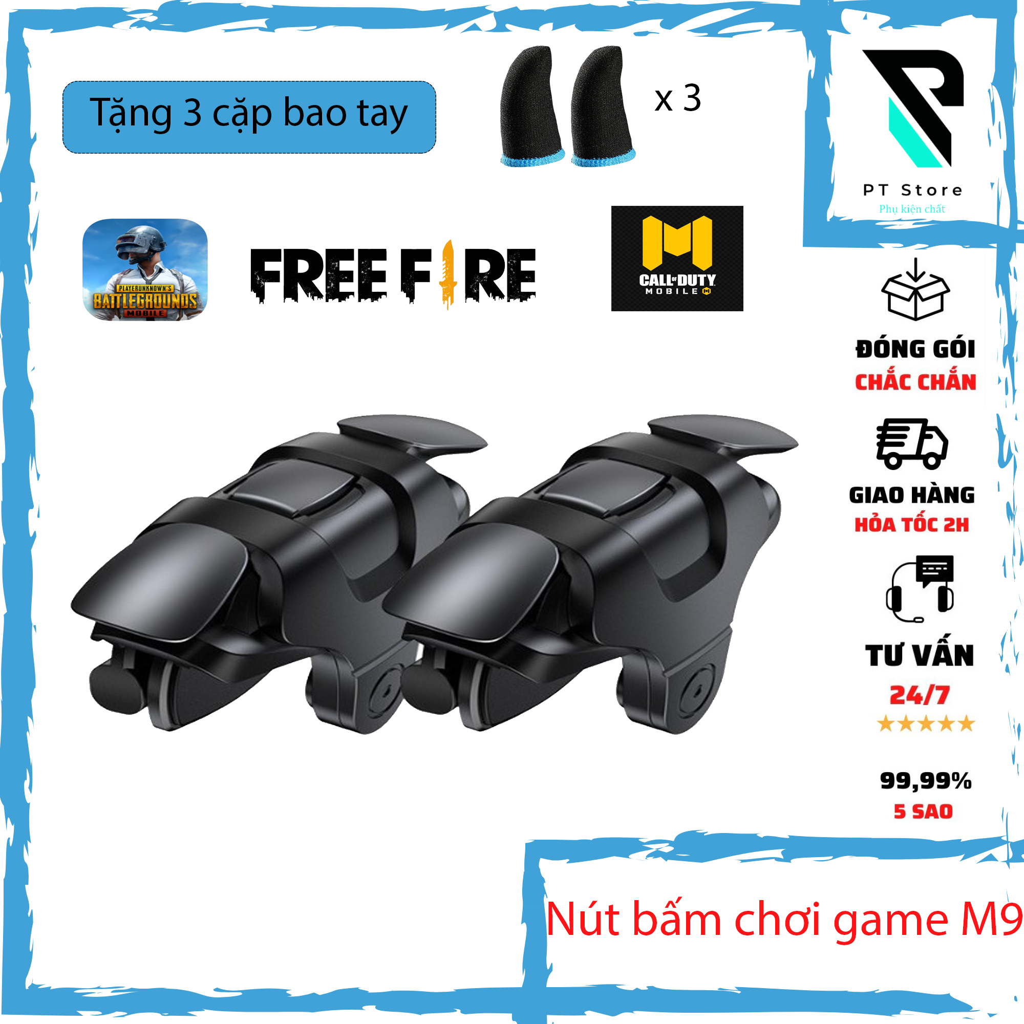 Cặp Nút bắn Pubg Freefire M9 - Nút bấm Pubg Phụ kiện chơi Pubg Mobile
