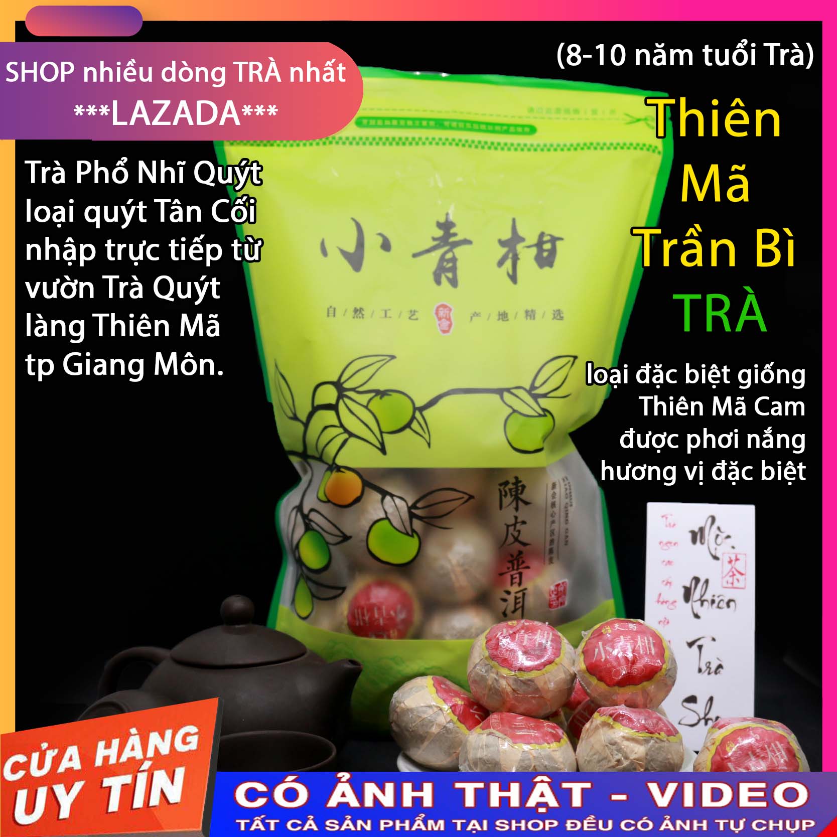 Trà Phổ Nhĩ Quýt Phơi Nắng🌿[01 viên Dùng Thử]🌿Trà ngon, trà phổ nhĩ, trà viên, trà cao cấp, trà lâu năm, trà thơm ngon đậm vị ngọt hậu