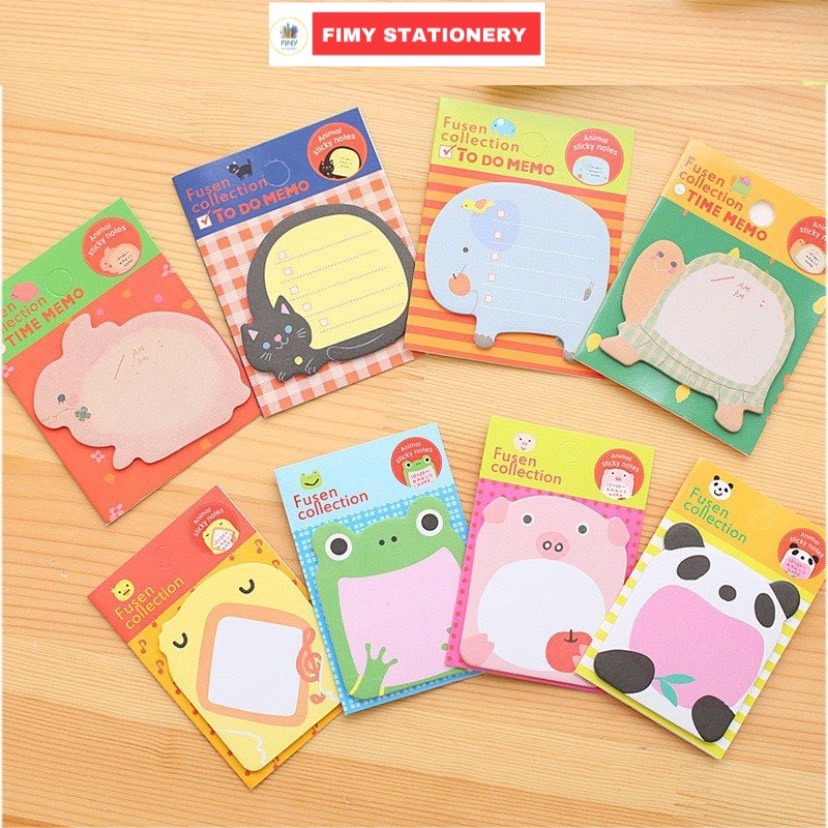 Giấy nhớ hình động vật fimy m12 đáng yêu