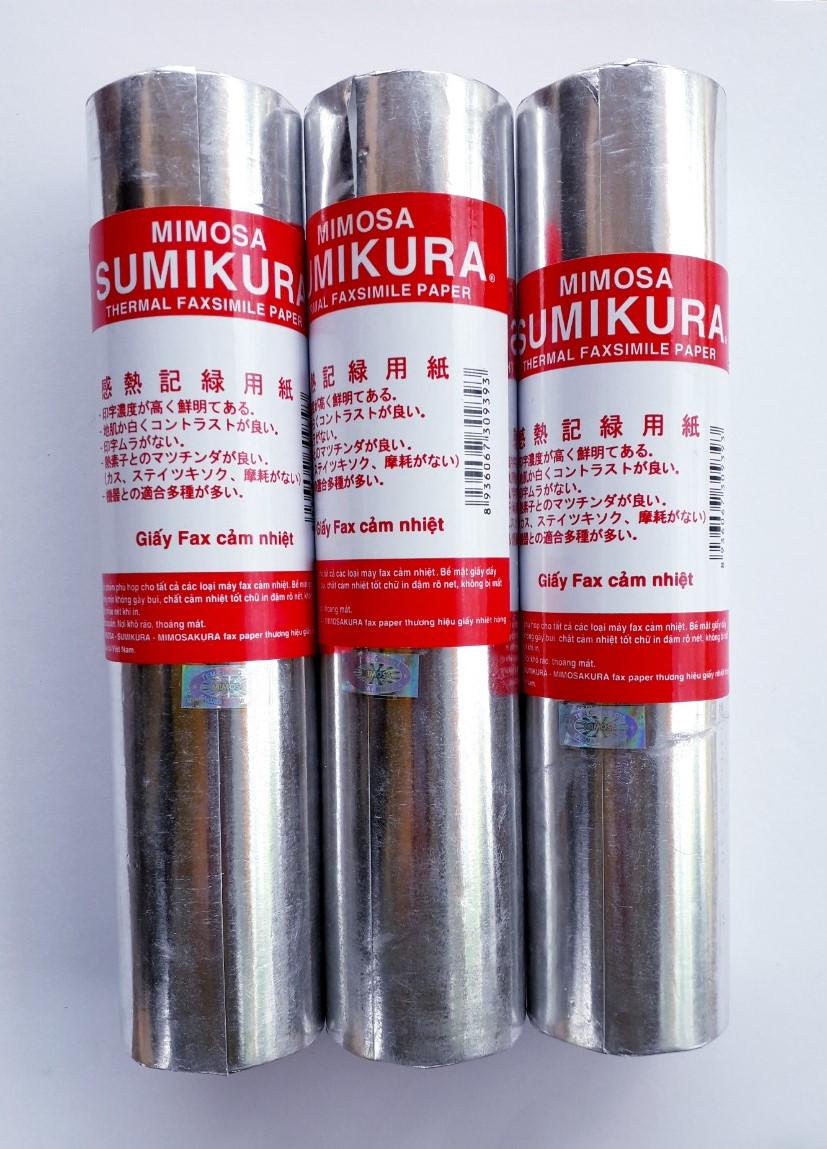 Combo 5 Cuộn giấy fax nhiệt SUMIKURA 210mm x 30m
