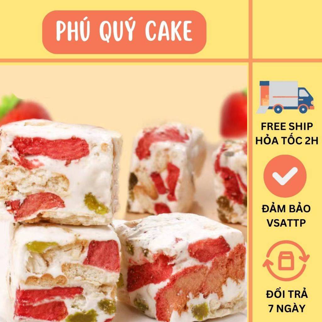 Bánh Sữa Dâu Tây Thơm Ngon Mềm, Ngọt Nhẹ, Thành Phần Tự Nhiên, An Toàn Cho Sức Khoẻ