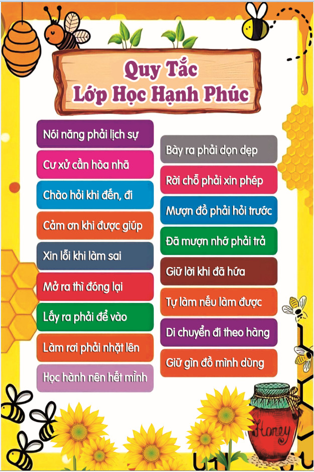 Lớp học hạnh phúc chất liệu bạt kích thước tùy chọn