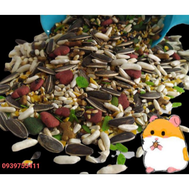 1kg thức ăn ngũ cốc dinh dưỡng cho hamster, nhím, thỏ, bọ ú, chuột