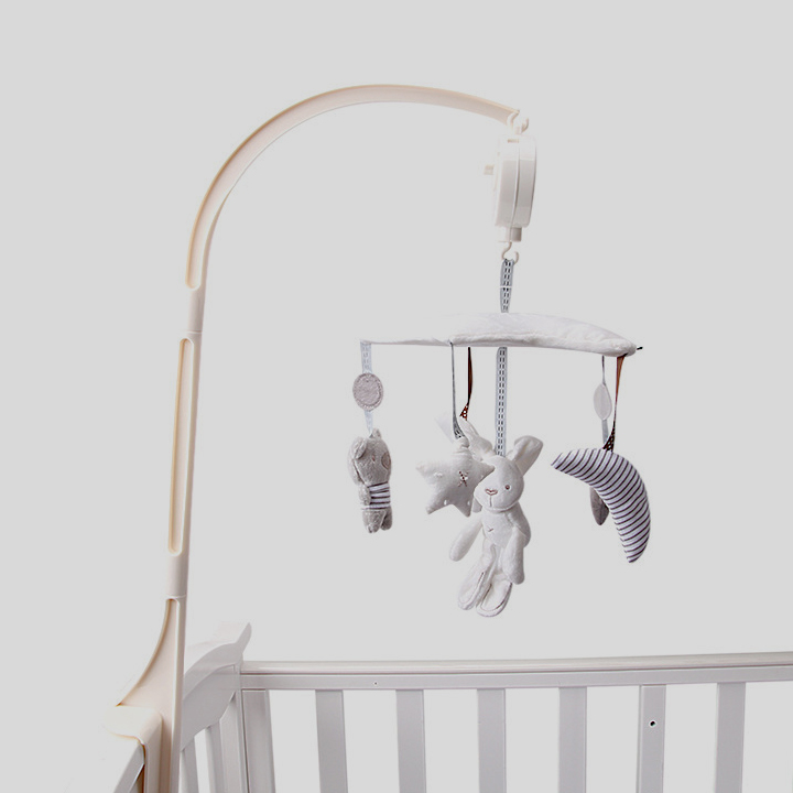 Bộ đồ chơi treo nôi cũi có khung có nhạc, Bộ thú bông treo nôi kích thích thị giác, Cây treo đồ chơi cho cũi, Đồ chơi cho bé, Nôi cũi trẻ em, HONA SMART
