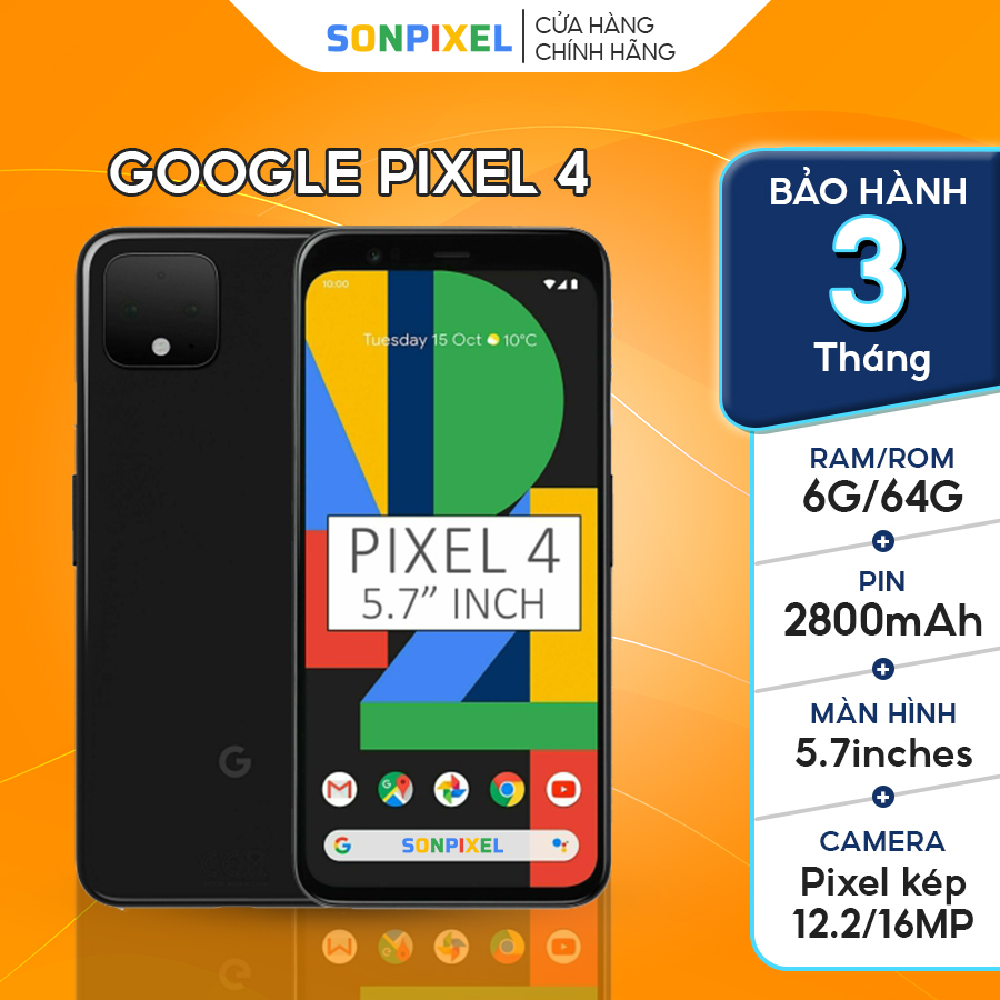 Điện Thoại Google Pixel 4 Chip 855 6/64Gb Face ID Likenew Chính Hãng, SonPixel