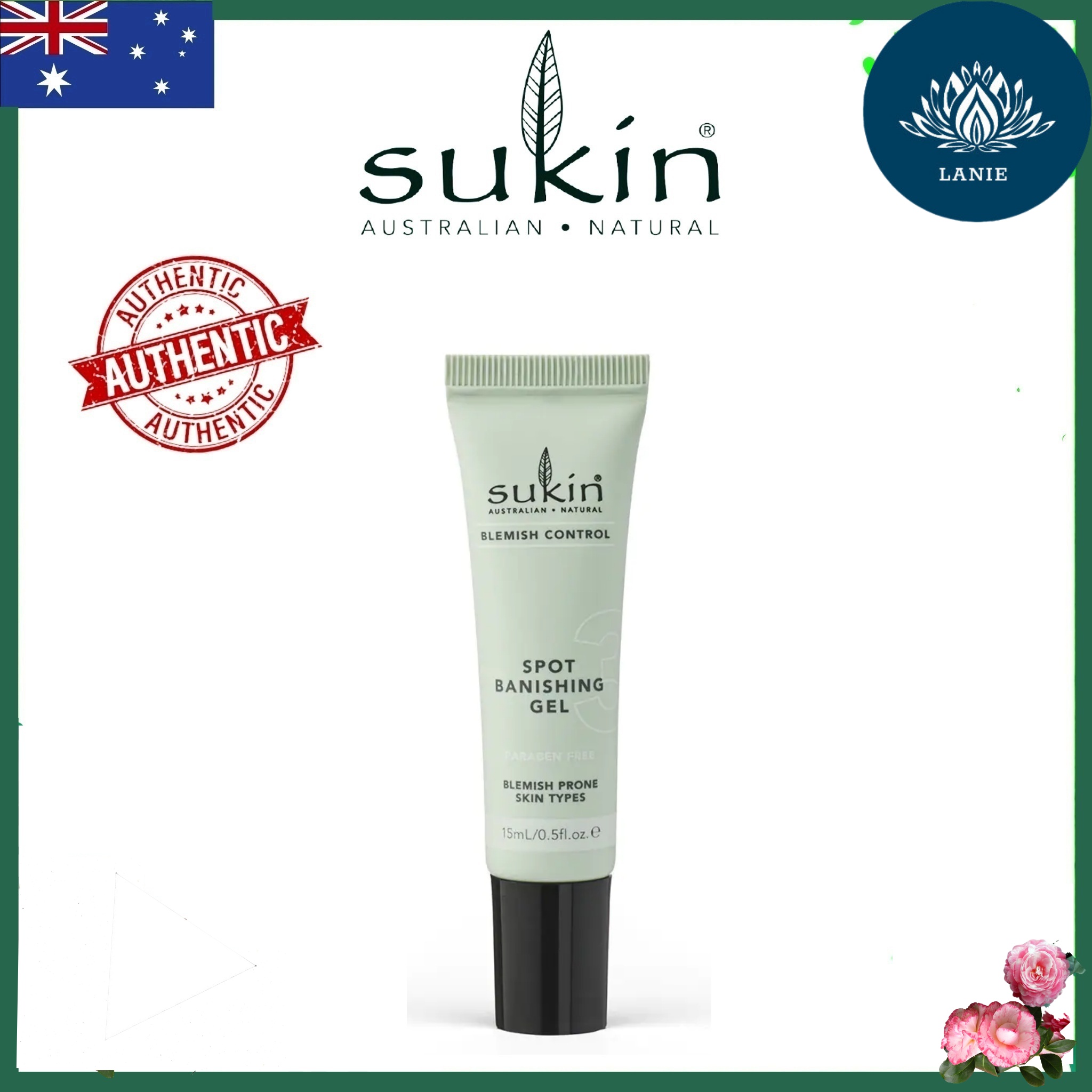 Gel Chấm Mụn Sukin Blemish Control Spot Banishing Gel 15ml