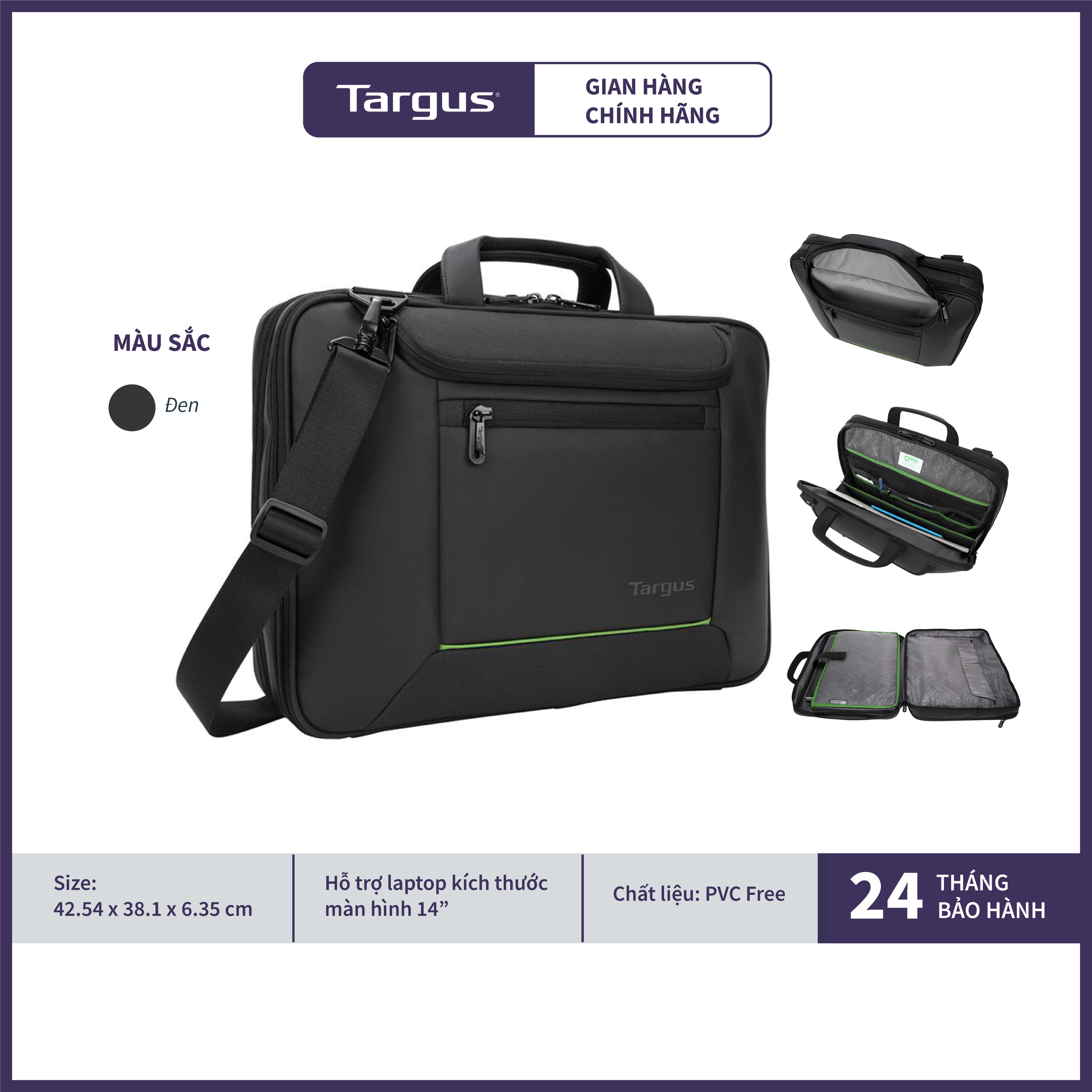 Túi Xách Laptop TARGUS TBT920 14 inch BalanceTM EcoSmart Chống Thấm Nước - Hàng Chính Hãng