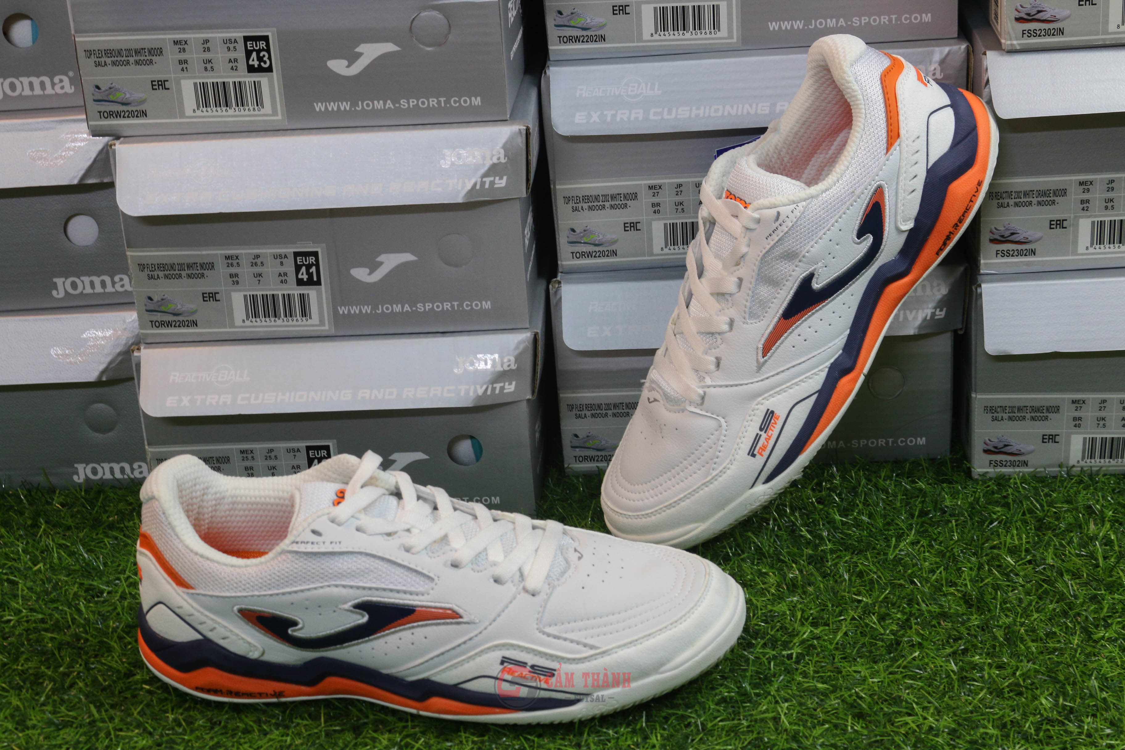 GIÀY ĐÁ BANH CHÍNH HÃNG JOMA FS REACTIVE 2301-TRẮNG