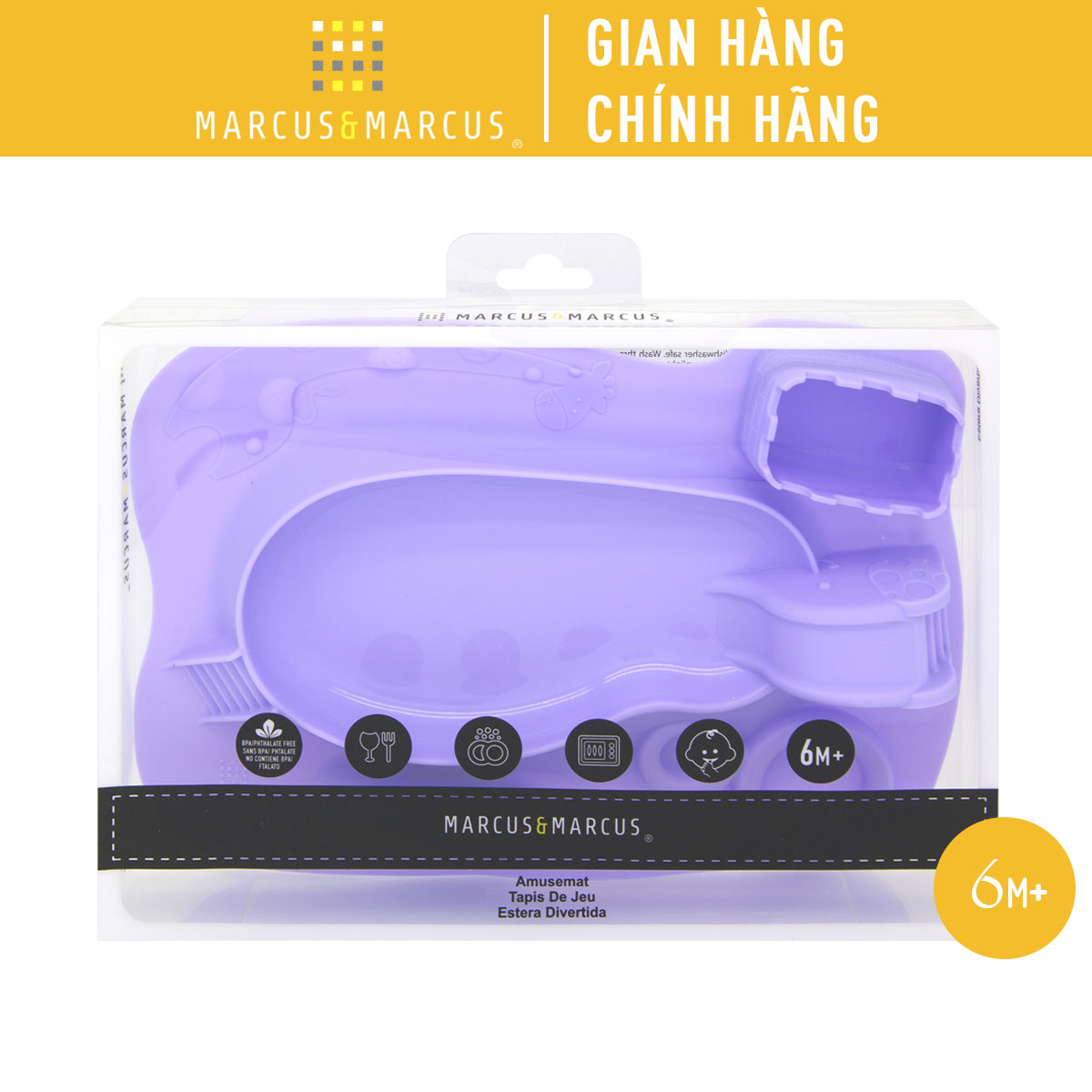 Khay ăn dặm silicon vui nhộn cho bé Marcus & Marcus, từ 6 tháng - Willo