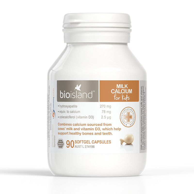 Canxi bio island cho bé, Canxi Sữa Bio Island Milk Calcium - Úc, Canxi Milk Bio Island Úc Bổ Sung Canxi Cho Bé 90 Viên