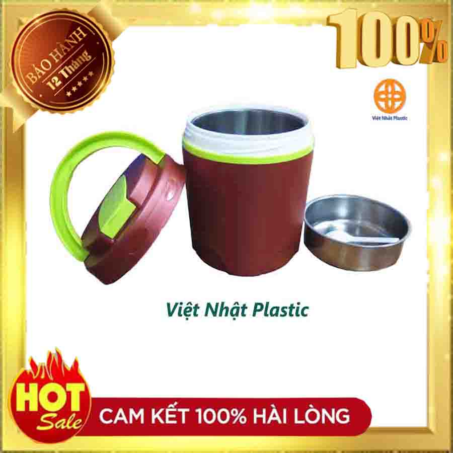 Hộp cơm giữ nhiệt 2 ngăn ruột Inox Việt Nhật Plastic - Hàng VN chất lượng cao