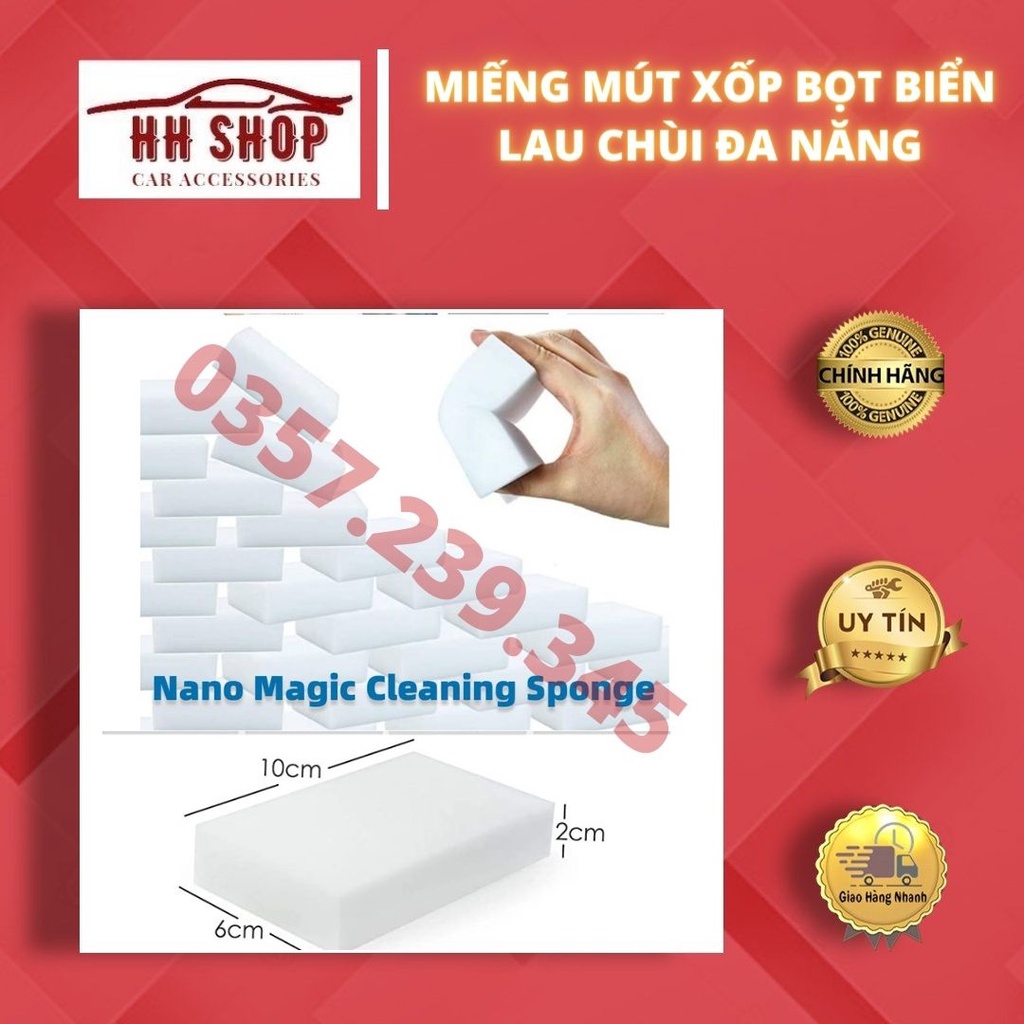 Miếng mút xốp vệ sinh đa năng dùng để lau chùi kính xe hơi, tẩy rửa ❗xả kho❗ miếng bọt biển nano lau vệ sinh tiện dụng