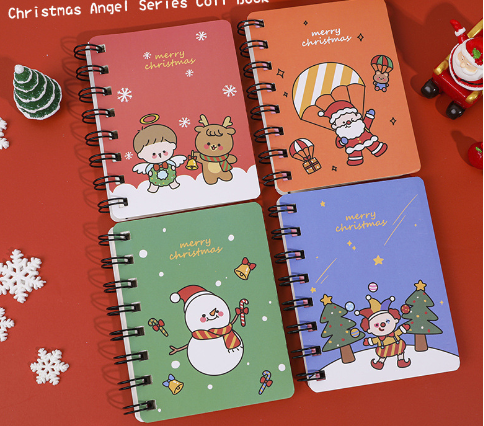 Sổ tay lò xo hình giáng sinh, noel