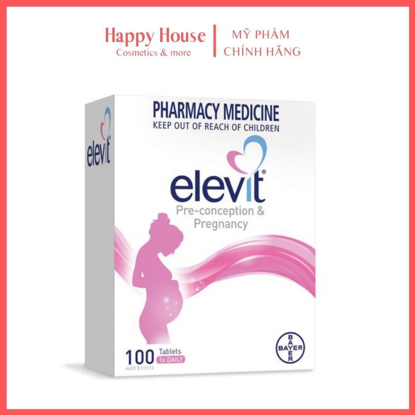 [CHÍNH HÃNG] VITAMIN TỔNG HỢP CHO MẸ BẦU ELEVIT - HAPPYHOUSE