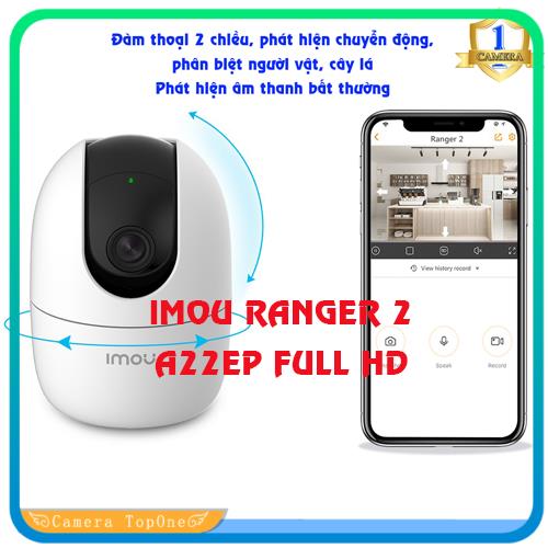 [HCM][NHÀ PHÂN PHỐI BH 2 NĂM FREESHIP 20K]Camera Wifi IMOU Ranger 2 A22EP 2MP/ Full HD 1080P - Xoay 360 theo dõi chuyển động phát hiện âm thanh bất thường