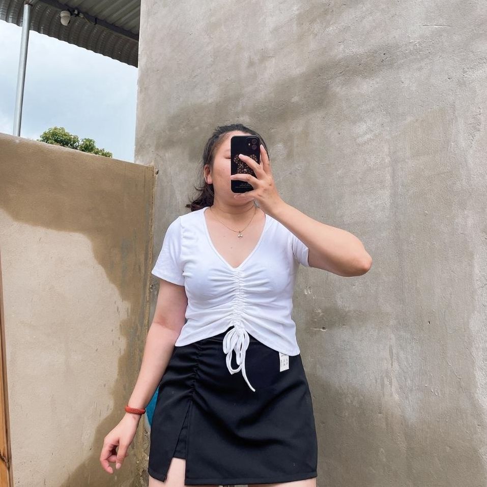 Áo thun rút dây bigsize dáng croptop cho các nàng chuppy A37
