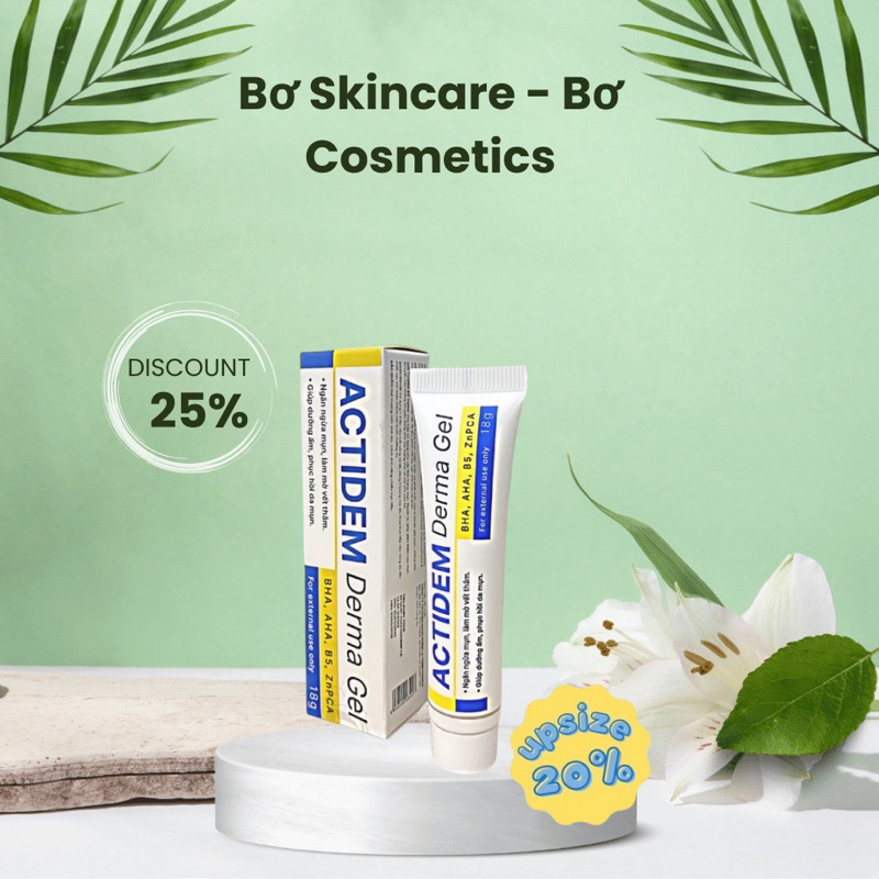 Kem giảm mụn mờ thâm Actidem Derma Gel