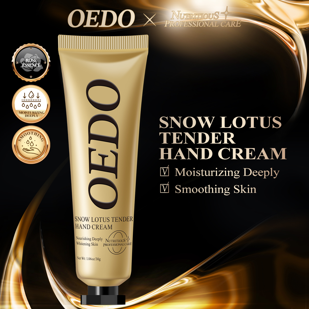 OEDO Kem chăm sóc da tay Hoa Sen Tuyết 30g có chức năng kháng khuẩn chống nứt nẻ dưỡng trắng da và chống lão hóa phù hợp với mọi loại da - INTL