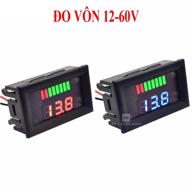 Đồng hồ đo mức pin lithium 12-60V xe đạp điện - đo pin ắc quy ô tô