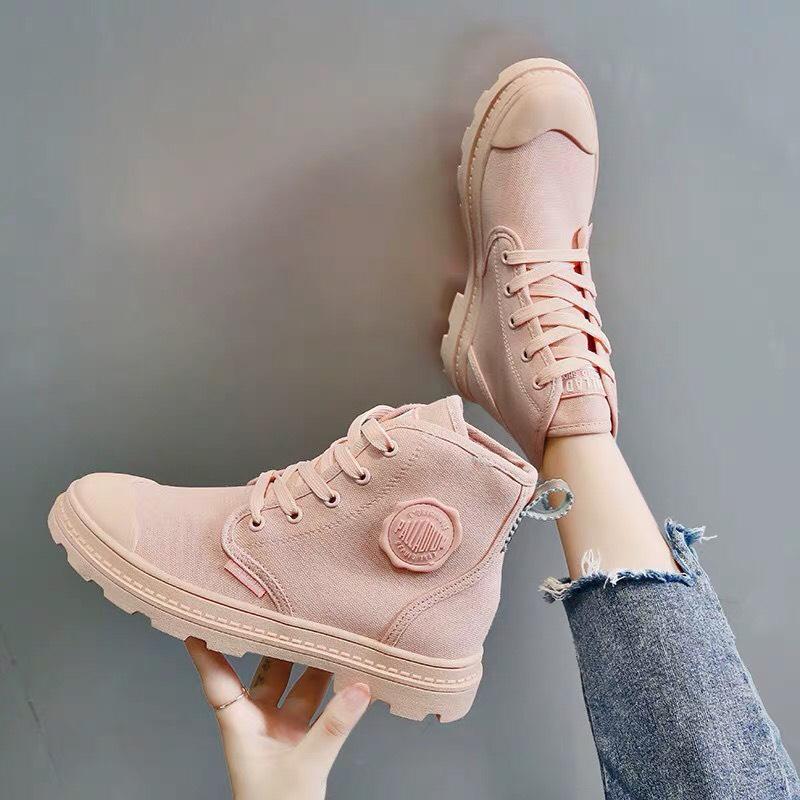 Giầy Nữ Sneaker Cao Cổ (Bốt)  Platinum Unisex (Grab Store)
