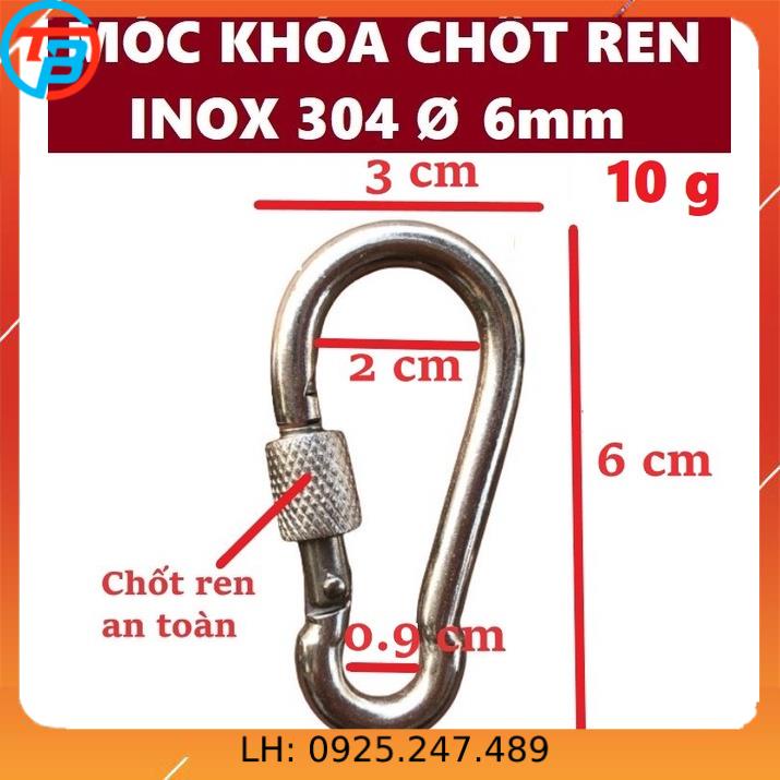 Móc xích chốt ren an toàn inox cáp thép thái bình vinàn