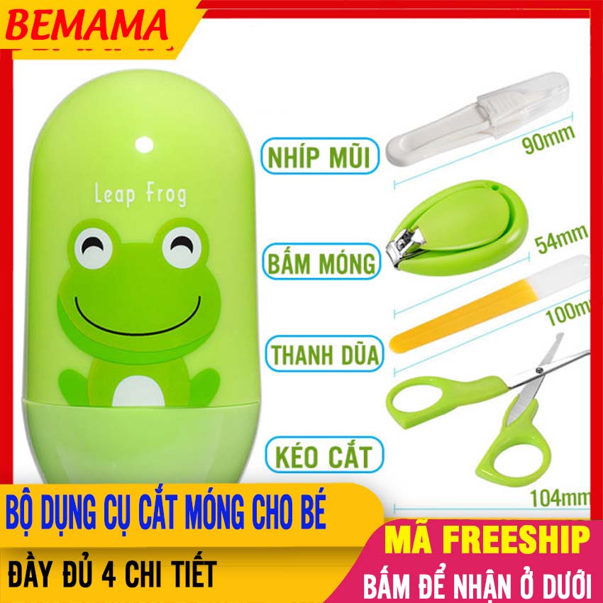 Bộ Bấm Móng Tay Cho Bé ĐỦ 4 MÓN Cực Sắc, Cute, Xinh Xắn, Bấm Móng, Kéo Cắt Móng Tay, Nhíp Mũi, Dũa Móng - Bộ Cắt Móng Tay Móng Chân, Đồ Cắt Móng Tay Cho Trẻ Em Sơ Sinh BEMAMA - Bo Cat Mong Tay - Bo Bam Mong Tay Mới - SP000662