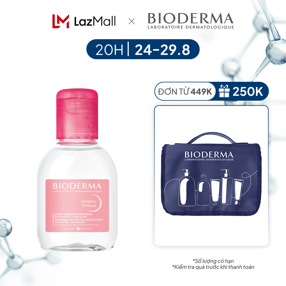 Dung dịch cân bằng dưỡng ẩm và làm dịu cho da nhạy cảm Bioderma Sensibio Tonique - 100ml
