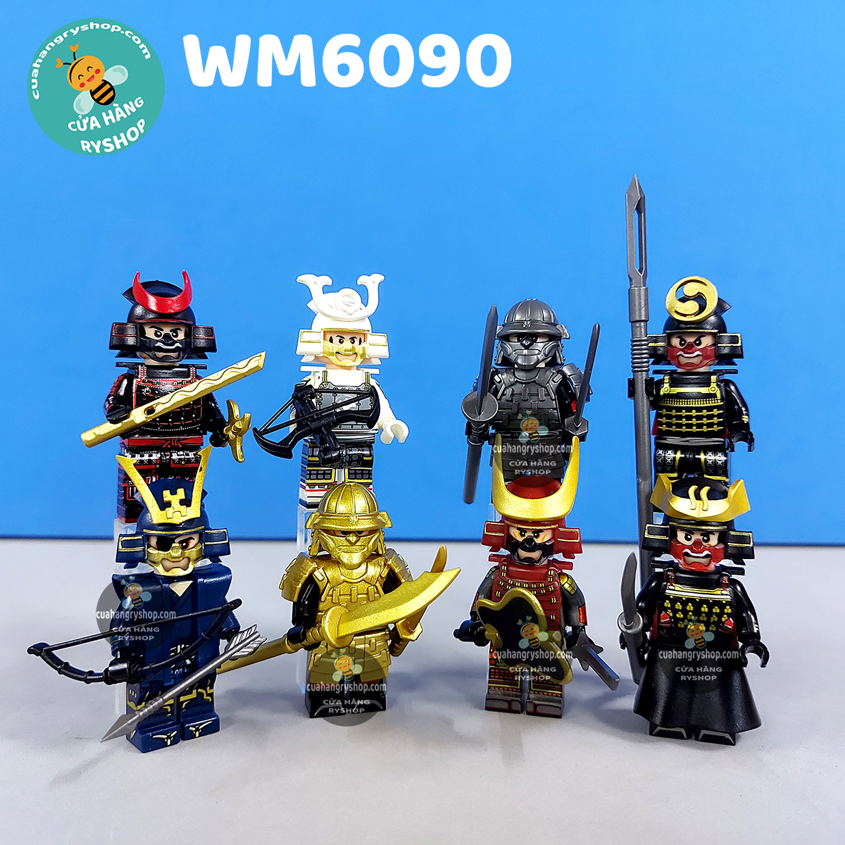 Non Lego - Set 8 nhân vật Samurai trong Ghost Of Tsushima - WM6090