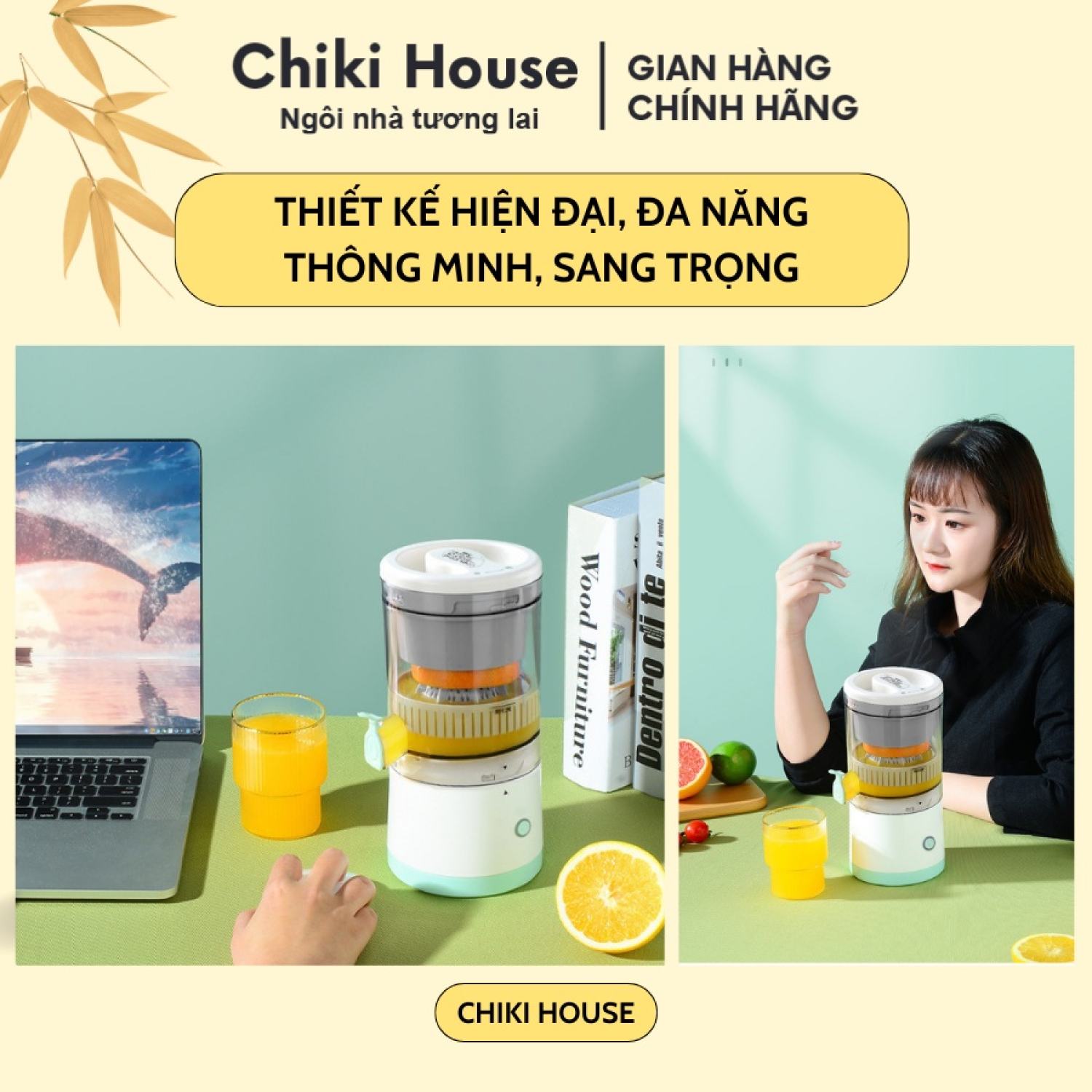 Máy vắt cam tự động, máy ép cam cao cấp không dây chính hãng bảo hành 12 tháng