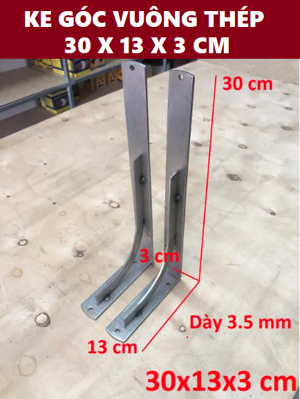 Ke góc vuông, giá đỡ kệ 30x13x3 cm