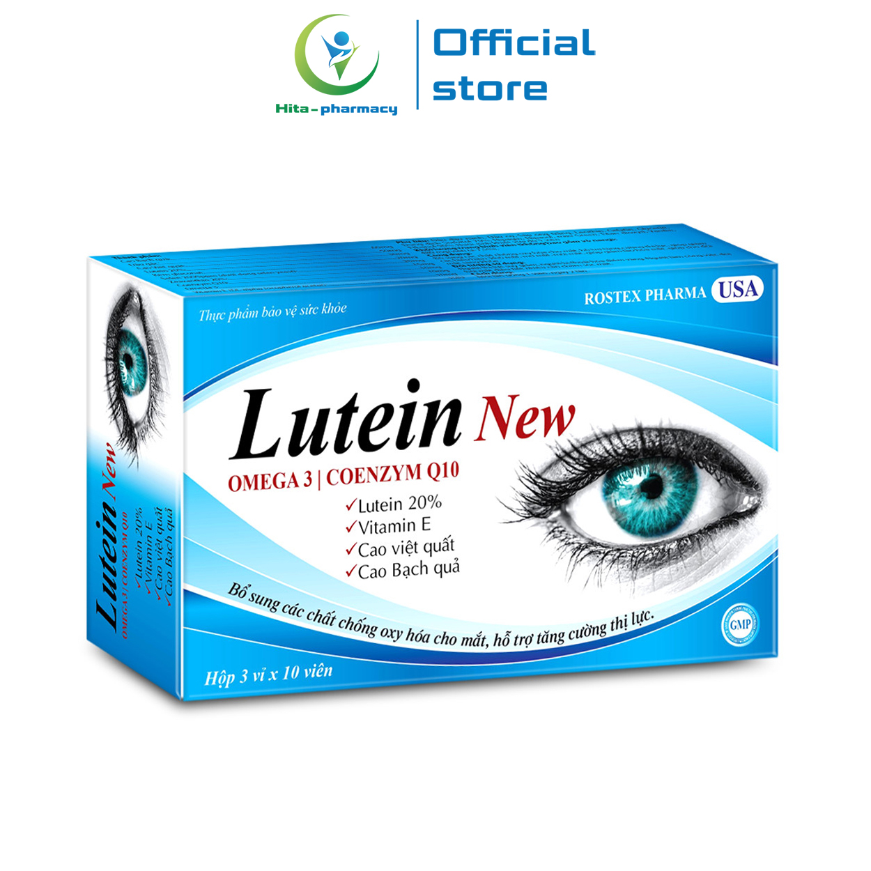 Viên uống sáng mắt Lutein New Omega 3, cao việt quất, vitamin E giảm khô mắt, mỏi mắt, mờ mắt - 30 viên