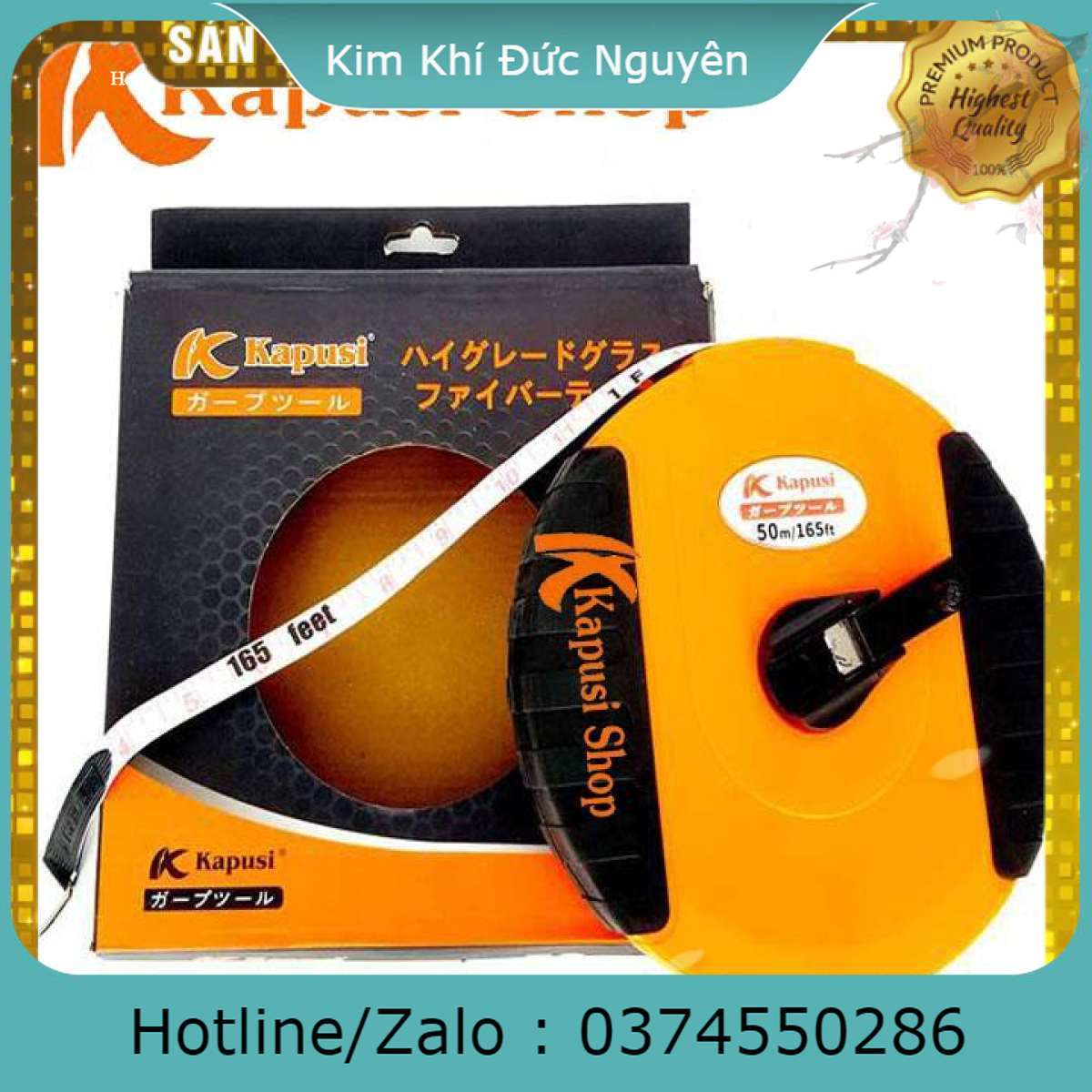 Thước dây cuộn cao cấp kapusi 50m kimkhihanoi