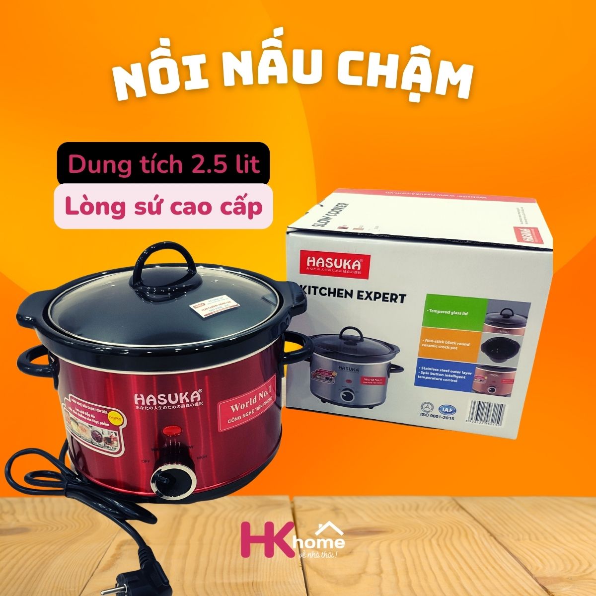 Nồi nấu chậm nấu cháo cho bé ninh yến hasuka hsk-118, lòng nồi sứ ceramic cao cấp an toàn sức khỏe, nhiều chế độ nấu phù hợp, siêu hot trên thị trường