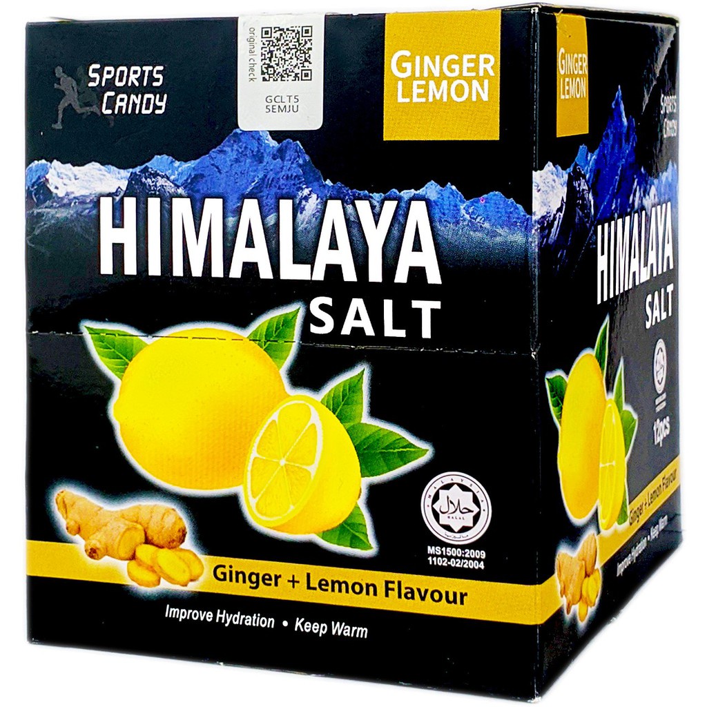 Kẹo Chanh Muối Himalaya Salt Vị Gừng Ginger Lemon Flavour Hộp 180g