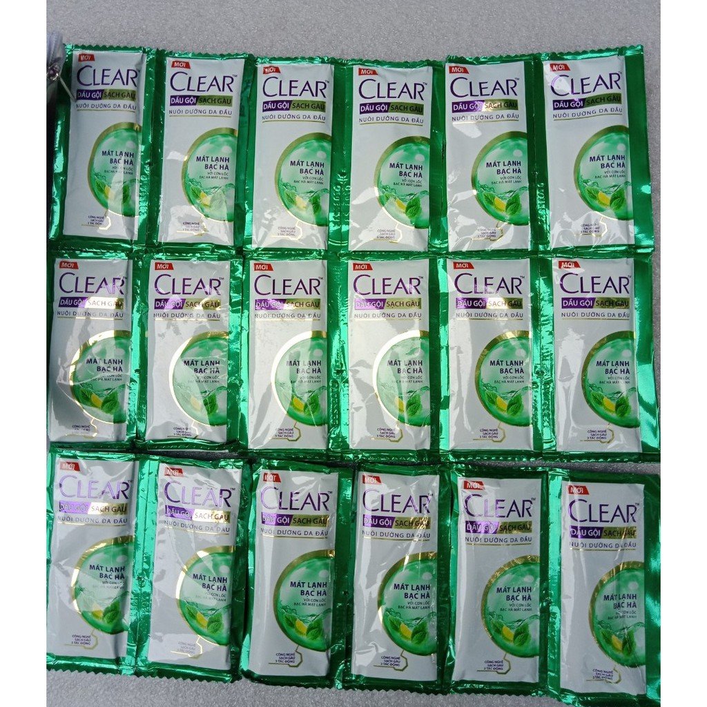 Sét 50 Gói Dầu Gội Đầu Clear Bạc Hà 5.8 gram/ gói