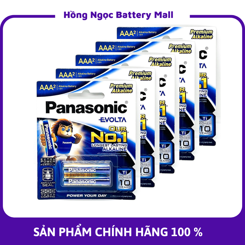 5 đôi pin aaa panasonic evolta thế hệ mới lr03eg/2b - hàng chính hãng