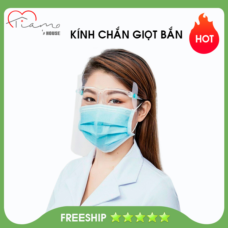 Kính bảo hộ - Kính chắn giọt bắn - Mặt nạ bảo hộ che hết khuôn mặt bảo vệ toàn diện