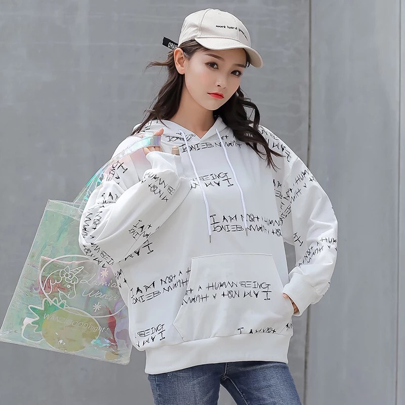 [HCM]Áo Hoodie Nữ in Nhiều Chữ Đầy Phong Cách  Giản Dị Đầy Nữ Tính. Ailee Fashion