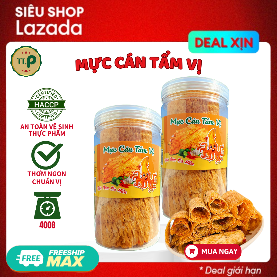 MỰC ÉP TẨM GIA VỊ SIÊU NGON TLP COMBO 2 HŨ 200G
