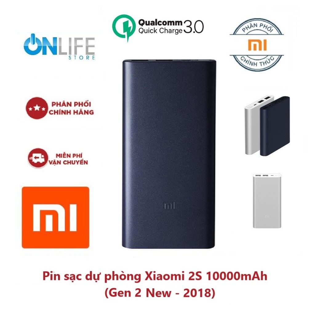 Sạc Pin Dự Phòng Mi,Mua Ngay Sạc Dự Phòng XIAO MI, 10000 MAH Gen 2S ,Cao Cấp ,Tiện Lợi,,Bảo Hành 1 Đổi 1