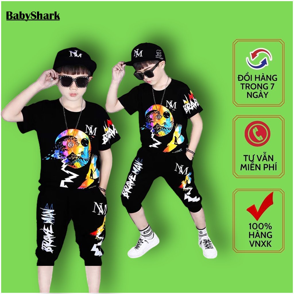 Set Đồ Bé Trai phong cách hàn quốc – Thời trang trẻ em Babyshark, Bộ Quần Áo Bé Trai 1T