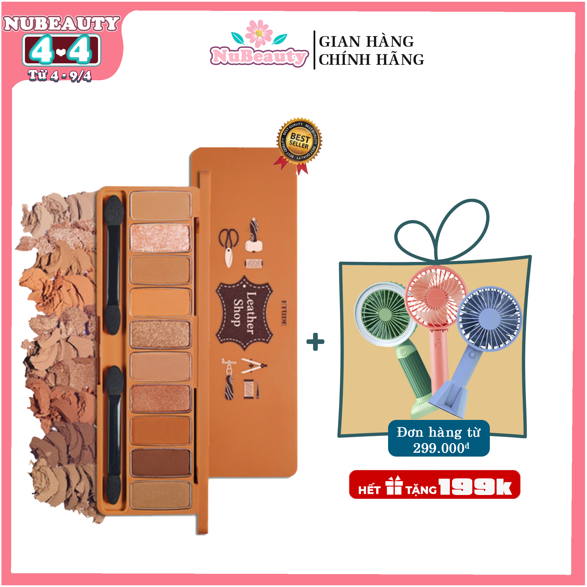 "chính hãng" bảng phấn mắt 10 màu etude house play color eyes leather shop