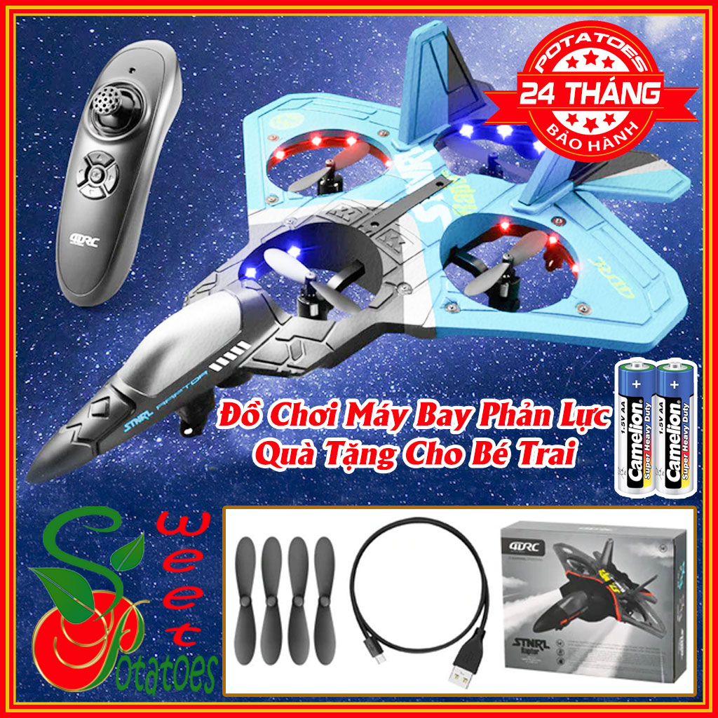 Máy bay trực thăng phản lực 4 cánh điều khiển từ xa - Mô hình máy bay đồ chơi trẻ em quà tặng cho bé trai - Máy bay phản lực, trực thăng điều khiển từ xa - Flycam mini - Drone camera 4k giá rẻ