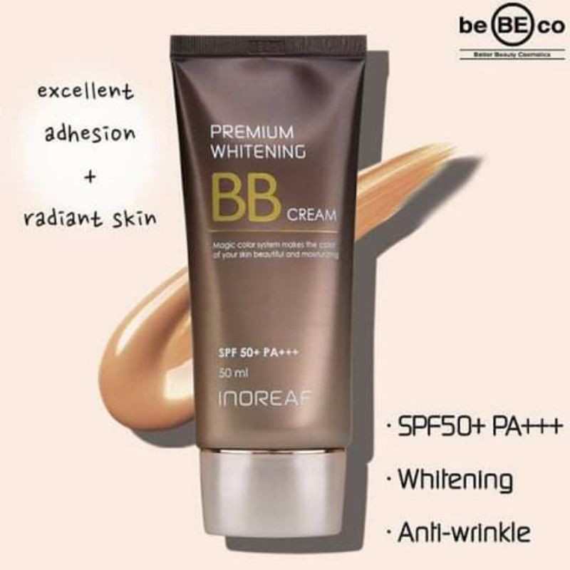 Kem nền trang điểm trắng da BEBECO Inoreaf Whitening BB Cream