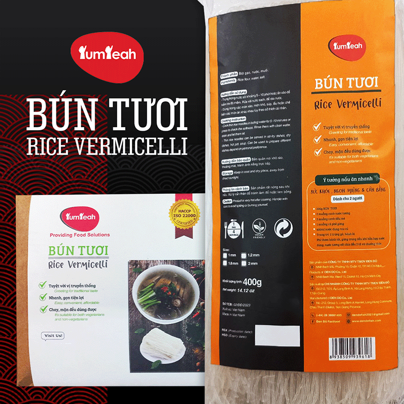 BÚN TƯƠI CUỘN TRẮNG 400g YUMYEAH