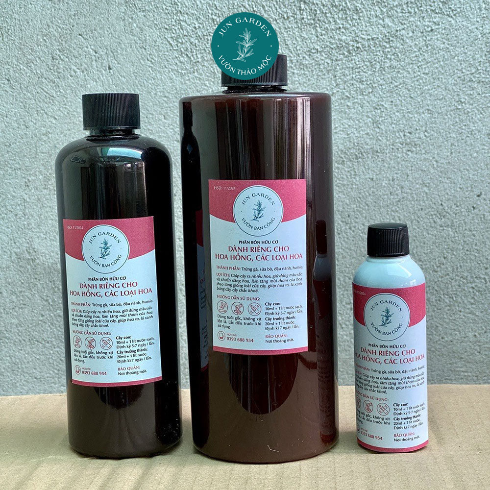 Phân bón hữu cơ jun garden cho hoa hồng, các loại hoa cho ra hoa đẹp