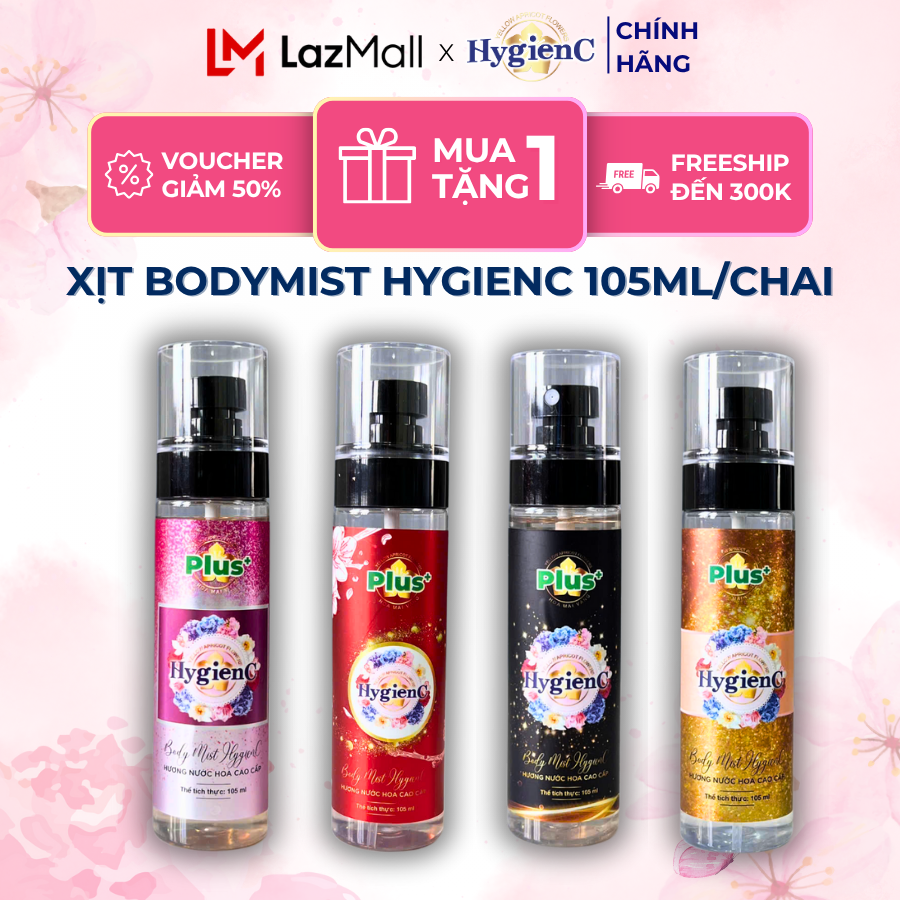 [GIÁ SỐC] Nước Hoa Bodymist Của HygienC Plus 105 ML - Lưu Hương Tới 8 Giờ (Dành Cho Nam Nữ)