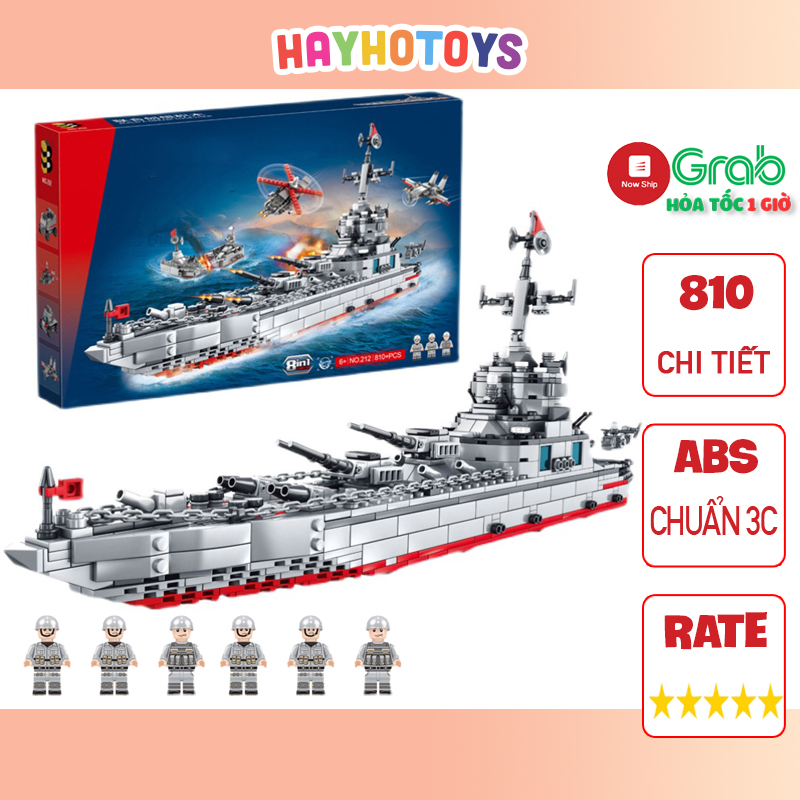 Đồ chơi lego Tàu Chiến Hạm TC810, lego Máy Bay Chiến Đấu, lắp ráp mô hình Xe đồ chơi thông minh cho bé