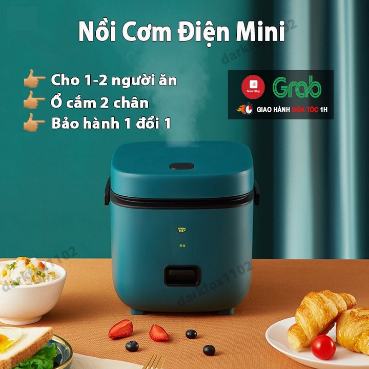 Nồi cơm điện jiashi mini đa năng 1.2l - hàng nội địa cao cấp, phù hợp từ 1-2 người